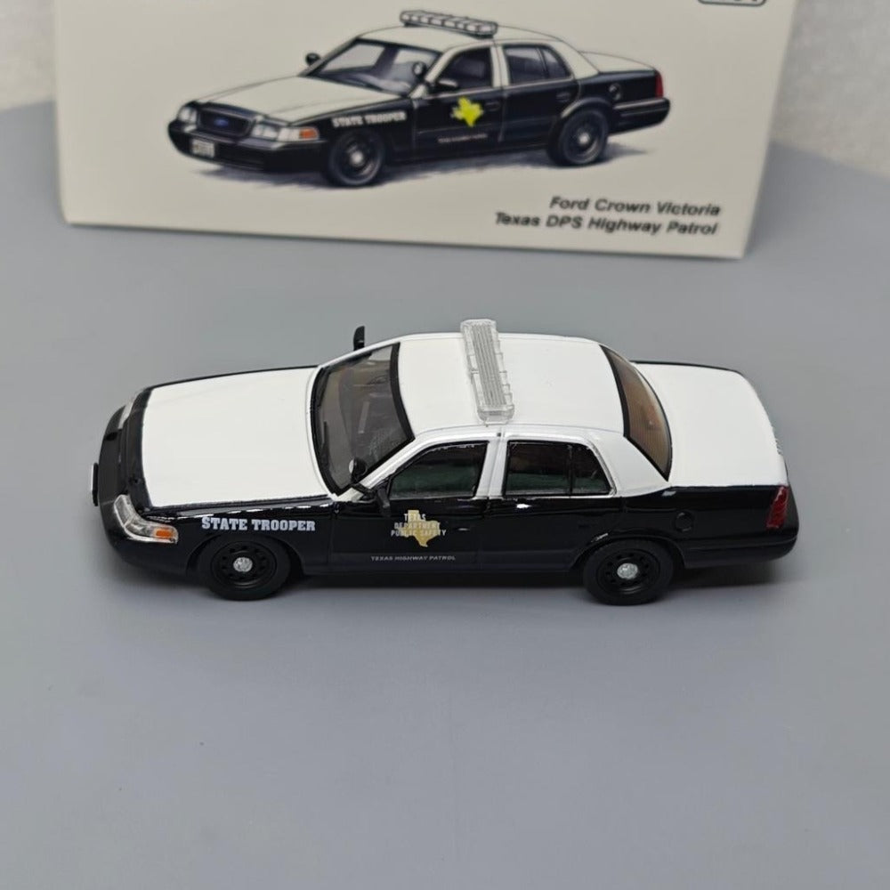 1/64 Scale Ford Crown Victoria Texas DPS Highway Patrol State Trooper Diecast Model Car