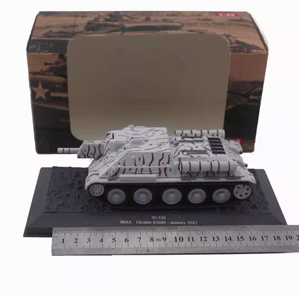 1/43 Scale 1943 SU-122 WWII Soviet Self-Propelled Howitzer Assault Gun Diecast Model