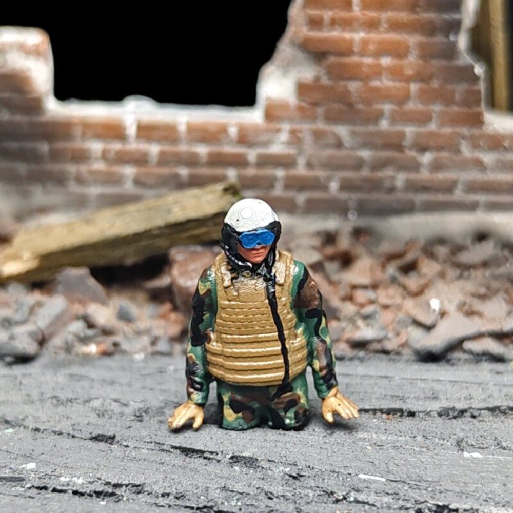 1/72 Scale M1 Abrams Tank Crew Soldiers Painted Figures for Model Dioramas