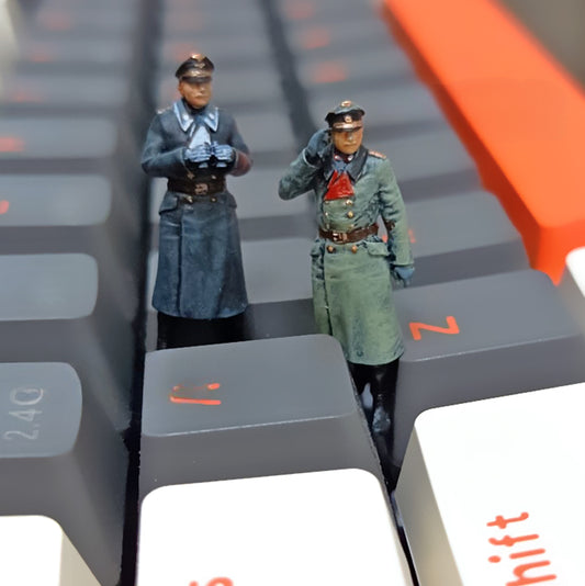 1/72 Scale Soldier General 3D-Printed Model Painted Figurine Diorama