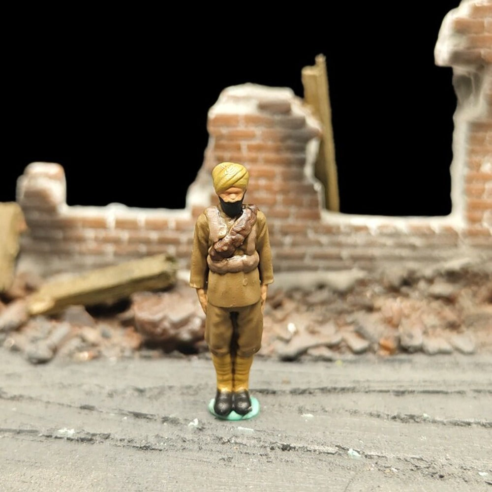 1/72 Scale Indian Soldiers Painted Figures for Model Dioramas