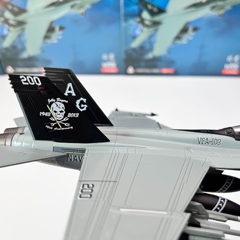 1/72 Scale Boeing F/A-18/F Super Hornet US Navy VFA-103 Jolly Rogers Multirole Fighter Diecast Model Aircraft