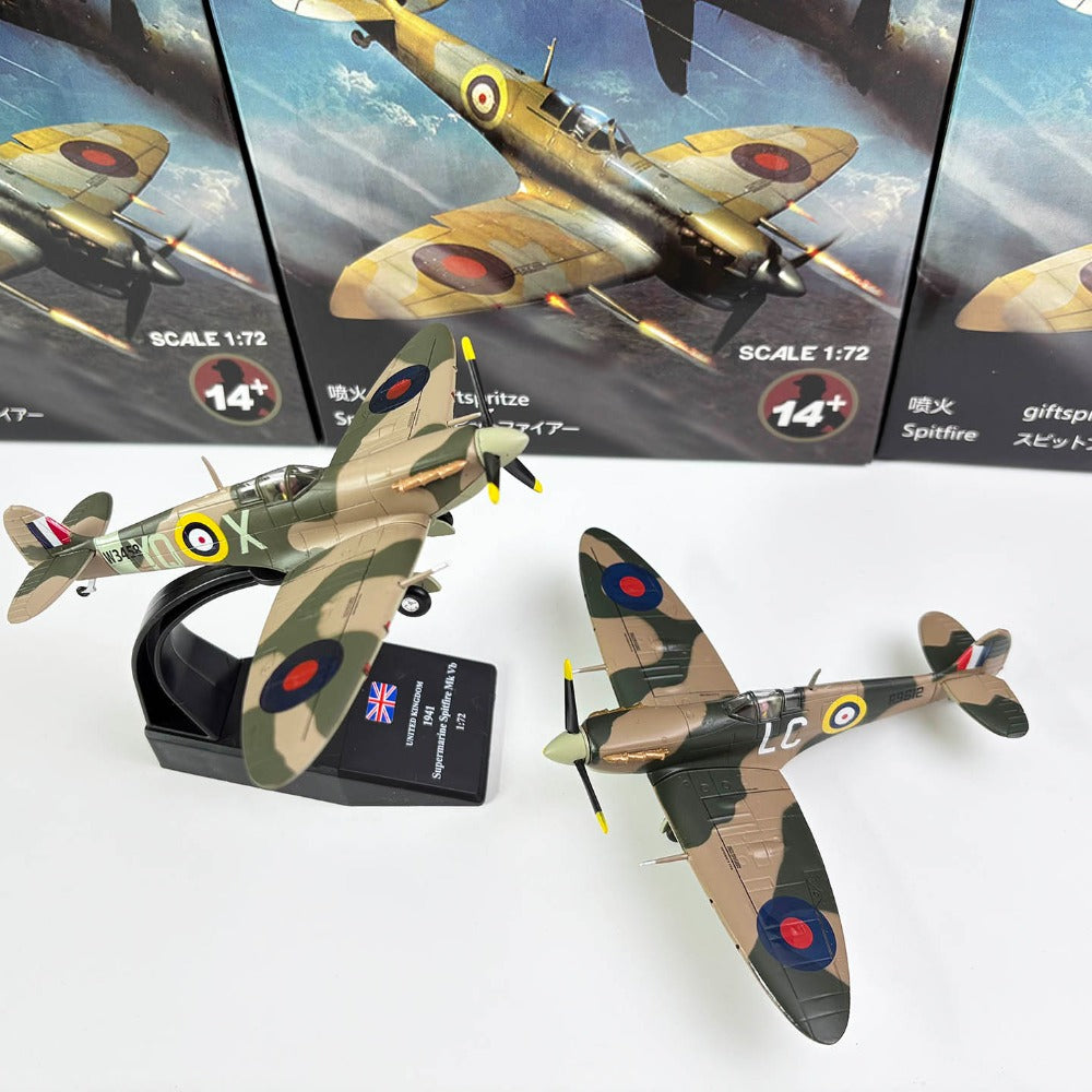 1/72 Scale 1941 Supermarine Spitfire Mk Vb WWII Fighter Interceptor Aircraft Diecast Model