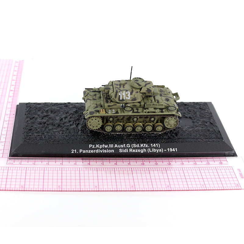 1/72 Scale Panzer III Sd.Kfz. 141 WWII German Medium Tank Diecast Model