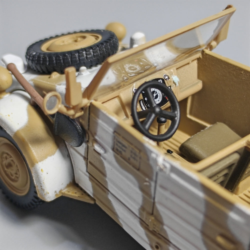 1/43 Scale 1944 Volkswagen Type 82 Kübelwagen WWII German Military Light Utility Vehicle Diecast Model