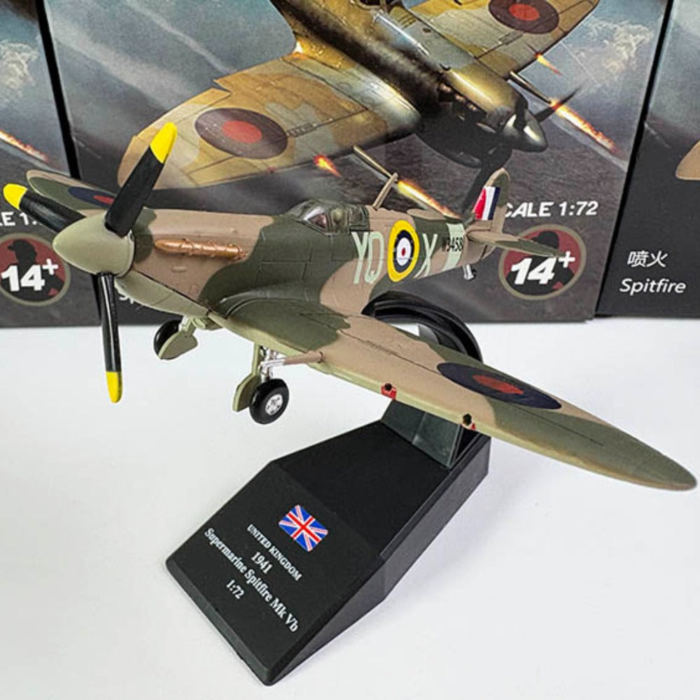 1/72 Scale 1941 Supermarine Spitfire Mk Vb WWII Fighter Interceptor Aircraft Diecast Model