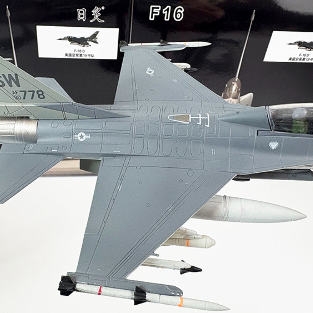 1/72 Scale F-16D Fighting Falcon USAF AF90-778 Mig Killer Fighter Aircraft Diecast Model