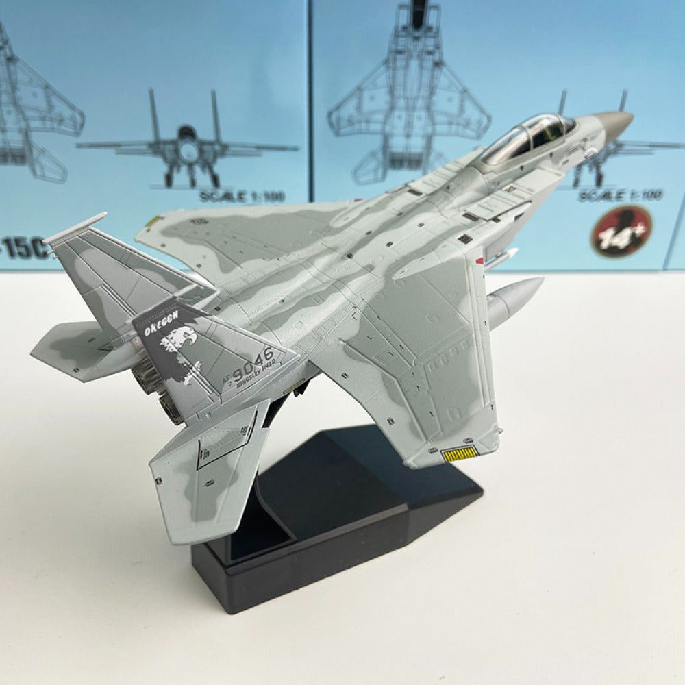 1/100 Scale McDonnell Douglas F-15C Eagle Air Superiority Fighter Diecast Model Aircraft
