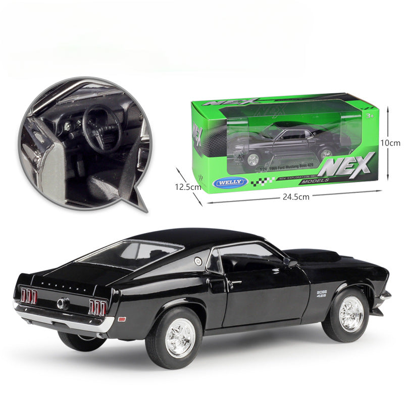 1/24 Scale 1969 Ford Boss 429 Mustang Diecast Model Car