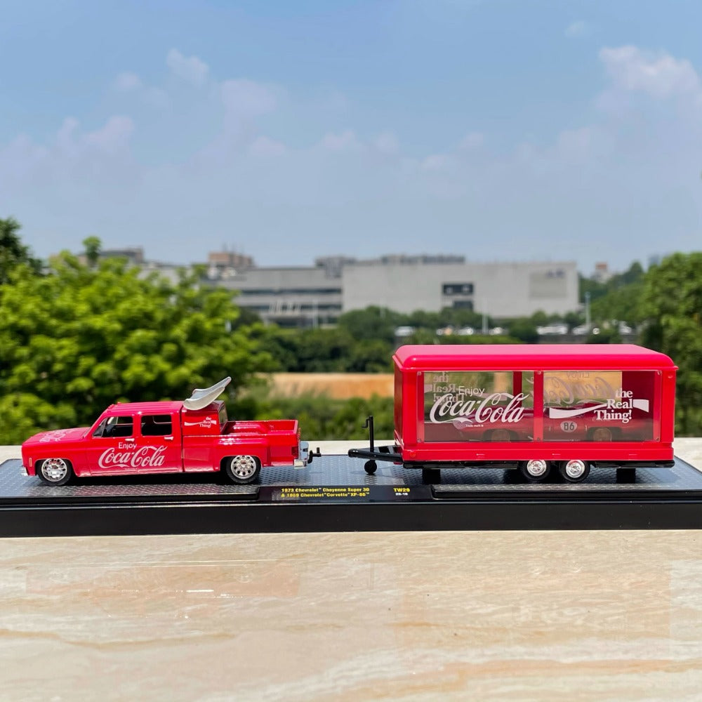 1/64 Scale 1973 Chevrolet Cheyenne Super 30 & 1959 Chevy Corvette Diecast Model