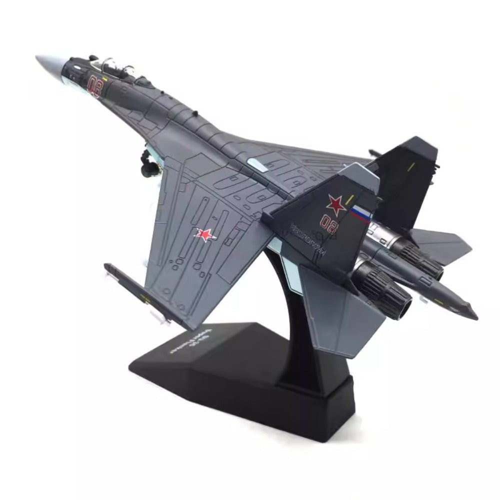 Russian Air Force Su-35 Flanker-E Fighter 1/100 Scale Diecast Aircraft Model