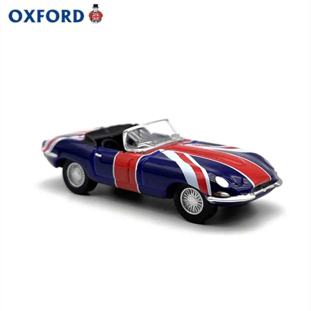 1/76 Scale Jaguar E-Type Union Jack Diecast Model Car