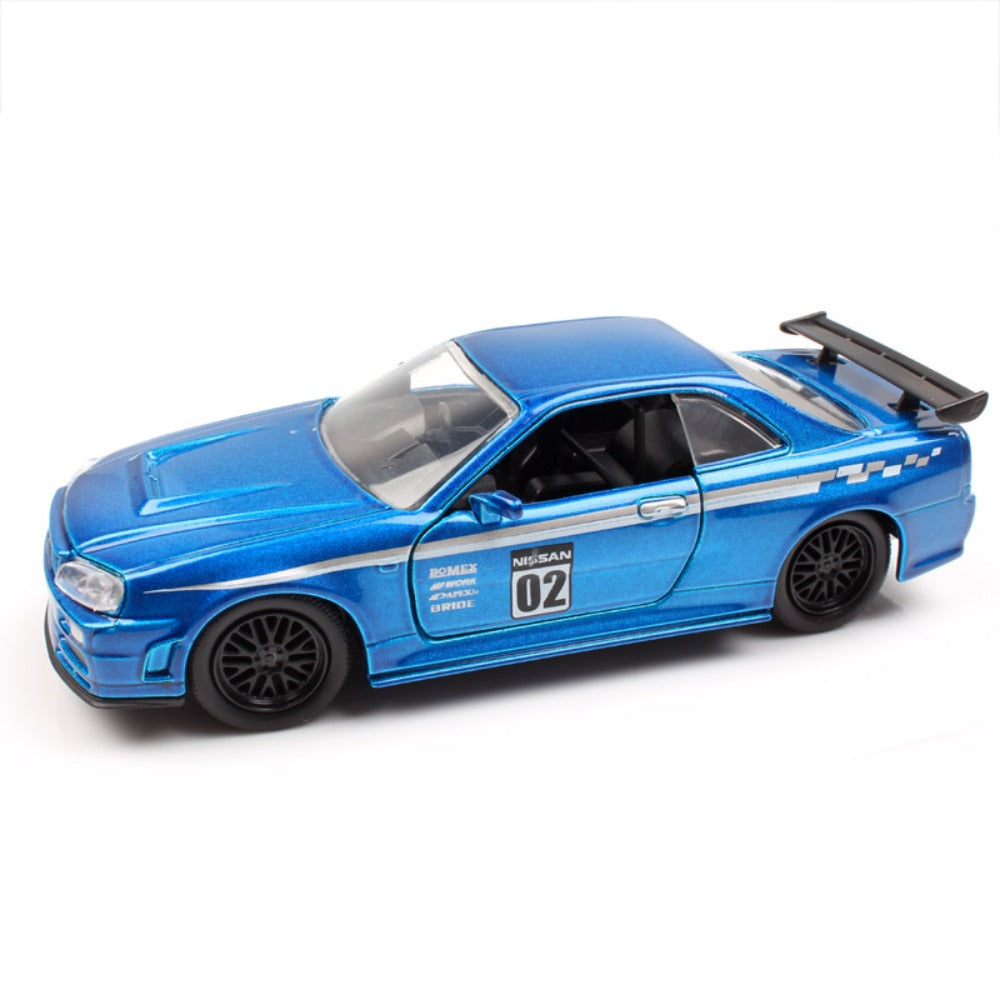 1/32 Scale 2002 Nissan Skyline GT-R Sports Car Diecast Model