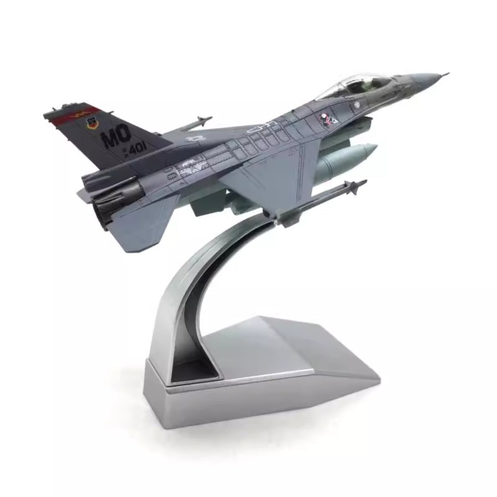 1/100 Scale General Dynamics F-16C Fighting Falcon American Supersonic Multirole Fighter Aircraft Diecast Model