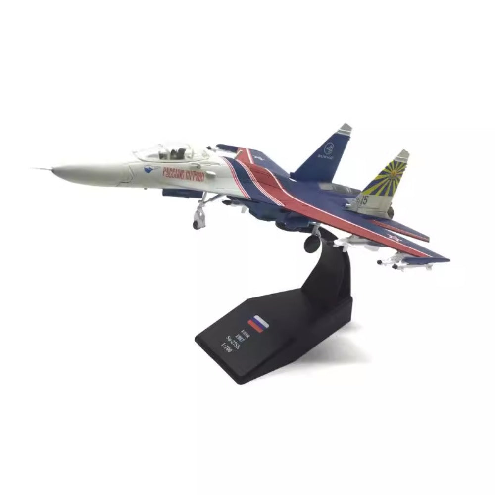 1/100 Scale Sukhoi Su-27 Russian Supersonic Fighter Aircraft Diecast Model