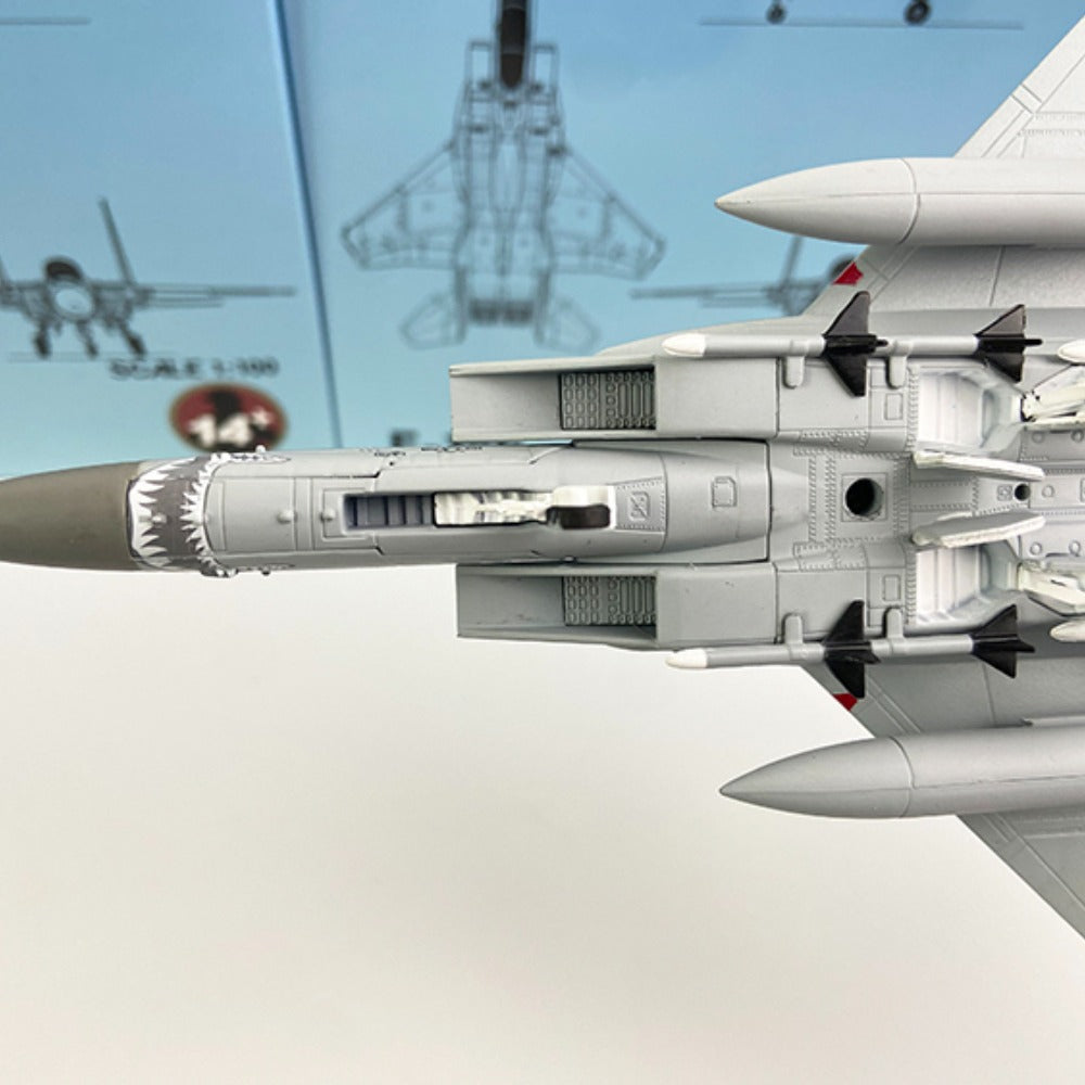 1/100 Scale McDonnell Douglas F-15C Eagle Air Superiority Fighter Diecast Model Aircraft