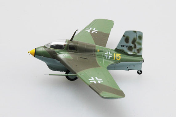prebuilt 1/72 scale Me 163 fighter airplane model 36344