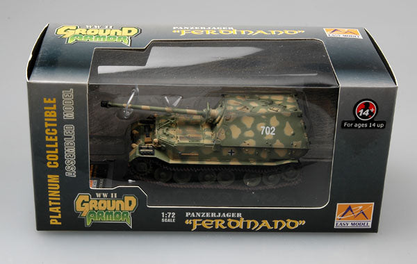 prebuilt 1:72 scale Ferdinand WWII tank destroyer model 36223