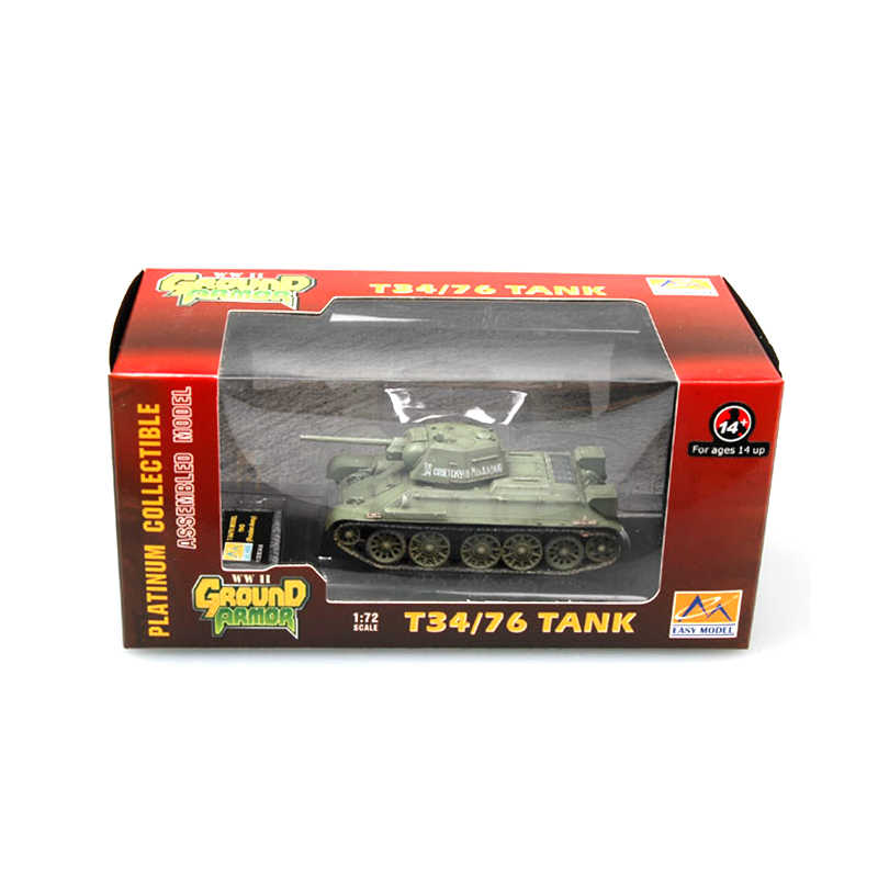 prebuilt 1/72 scale T-34-76 medium tank model 36267