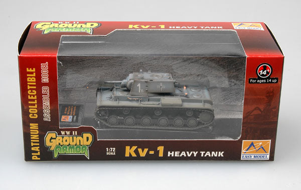 prebuilt 1:72 scale KV-1 heavy tank model 36277