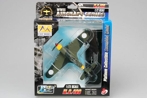 prebuilt 1/72 scale Finish Air Force M.S.406 fighter airplane model 36326