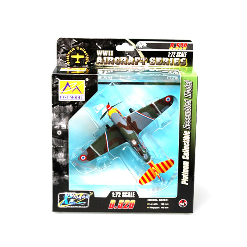 prebuilt 1/72 scale D.520 Vichy French fighter airplane model 36338