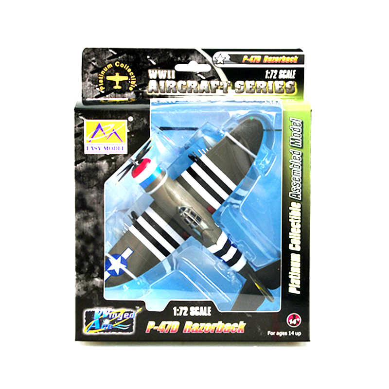 prebuilt 1/72 scale P-47D Razorback Thunderbolt fighter airplane model 36423