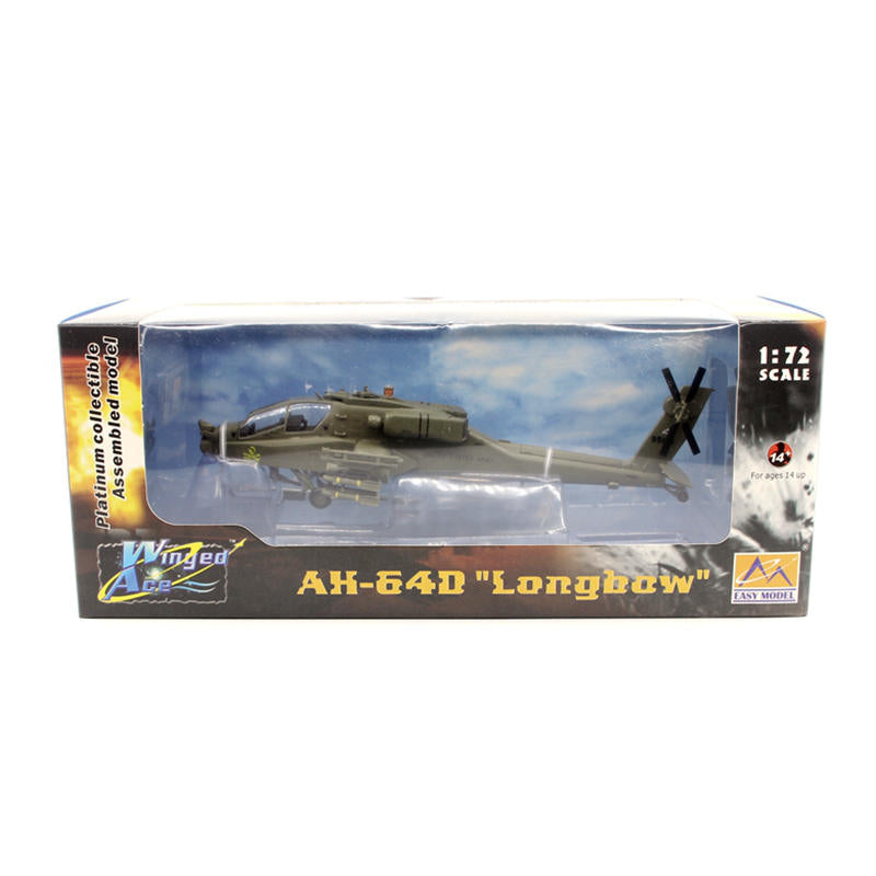 prebuilt 1/72 scale AH-64D Apache Longbow helicopter model 37033
