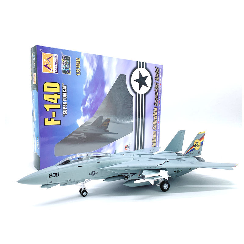 prebuilt 1/72 scale F-14D Tomcat fighter aircraft model 37194