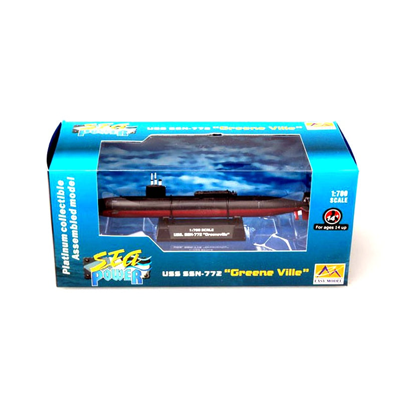 Prebuilt 1/700 Scale USS Greeneville (SSN-772) Attack Submarine Collectible Model