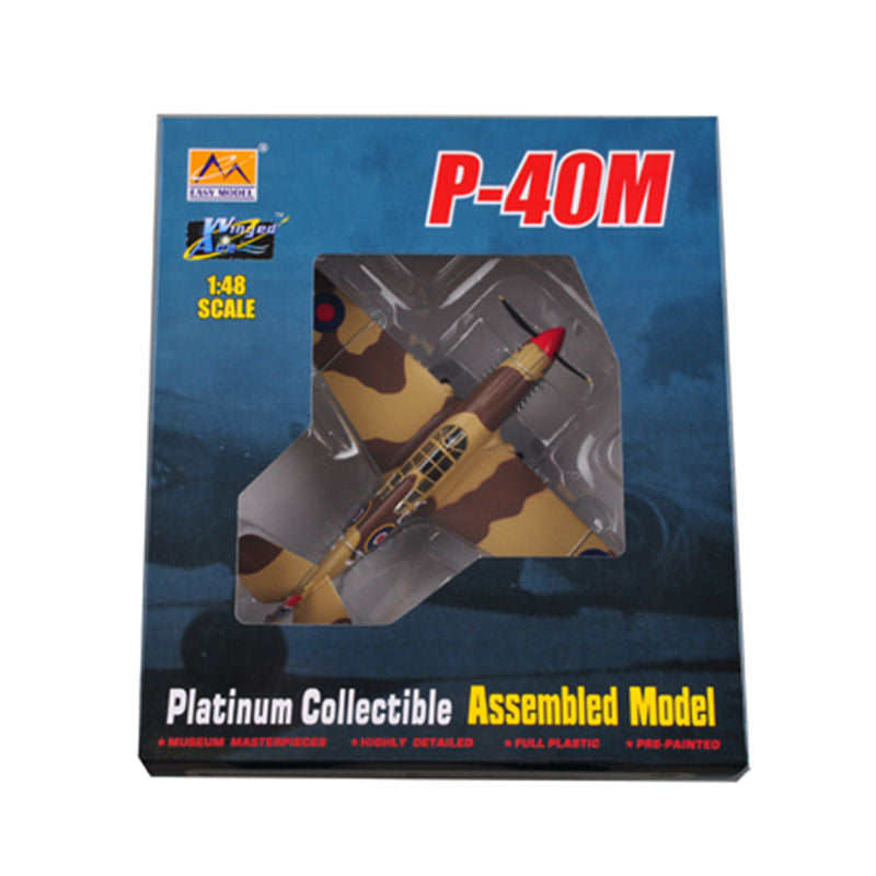 prebuilt 1/48 scale P-40 Warhawk aircraft model 39312 pacakge