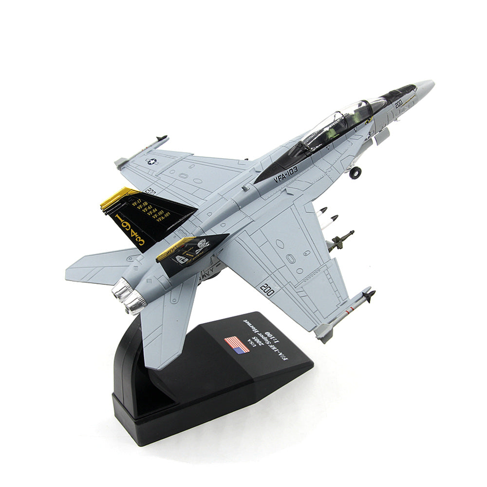 1/100 scale diecast F/A-18F Super Hornet fighter aircraft model
