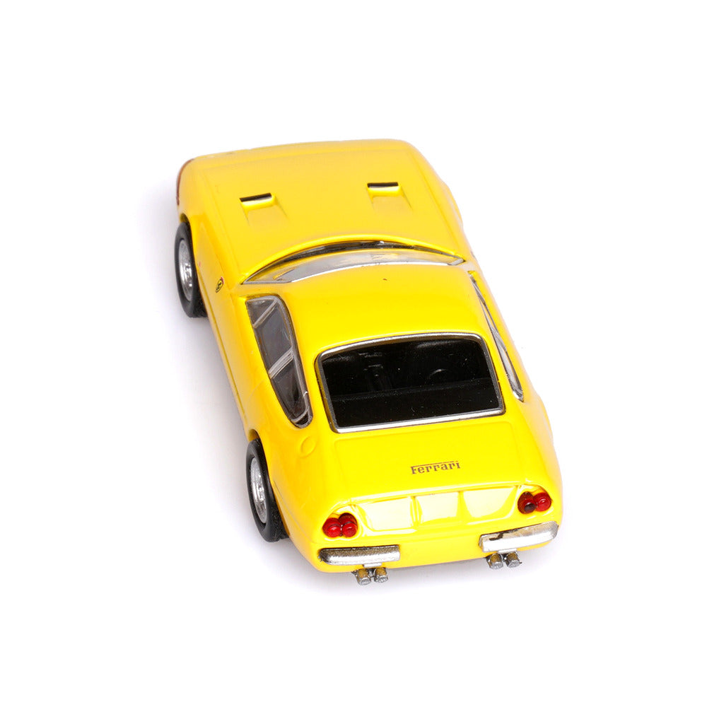 Ferrari 365 (Yellow) 1/64 Scale Diecast Metal Sports Car Collectible Model
