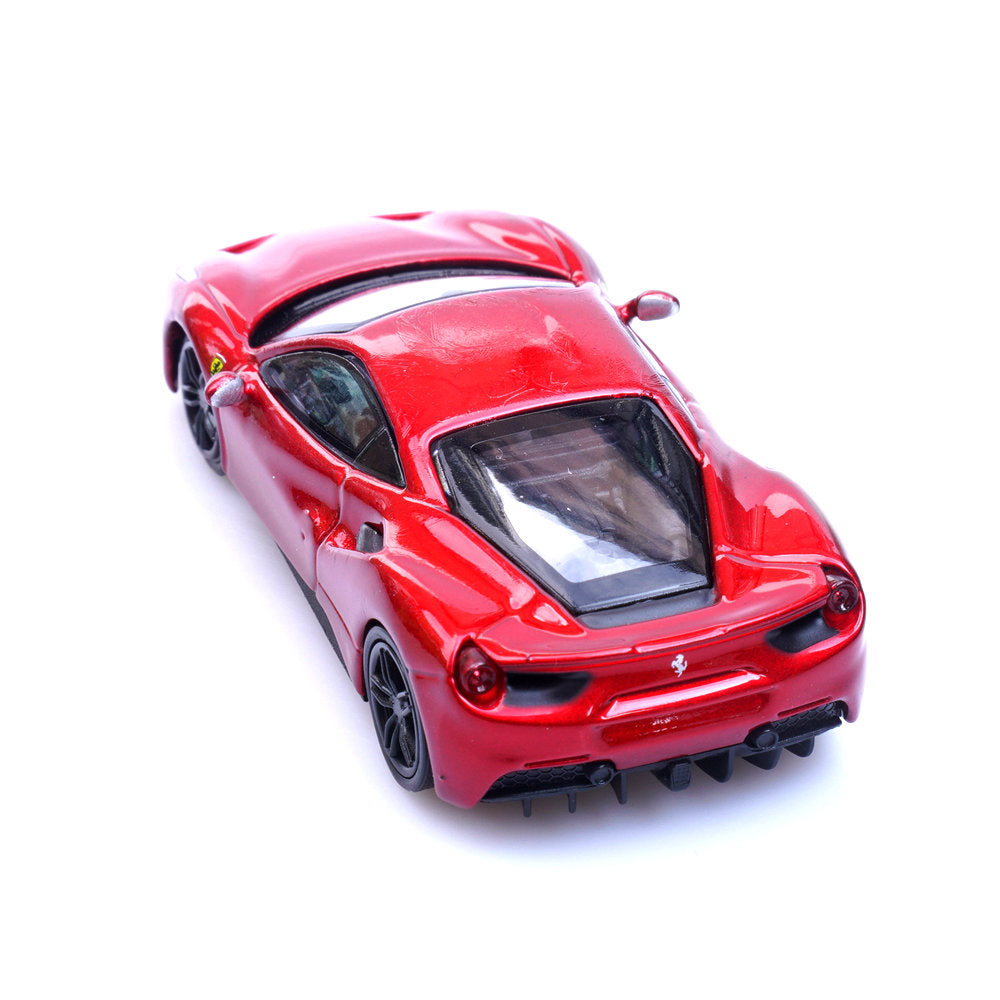 Ferrari 488 GTB (Metallic Red) 1/64 Scale Diecast Metal Sports Car Collectible Model