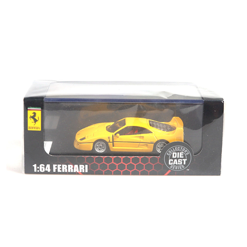Ferrari F40 (Yellow) 1/64 Scale Diecast Metal Vintage Sports Car Collectible Model