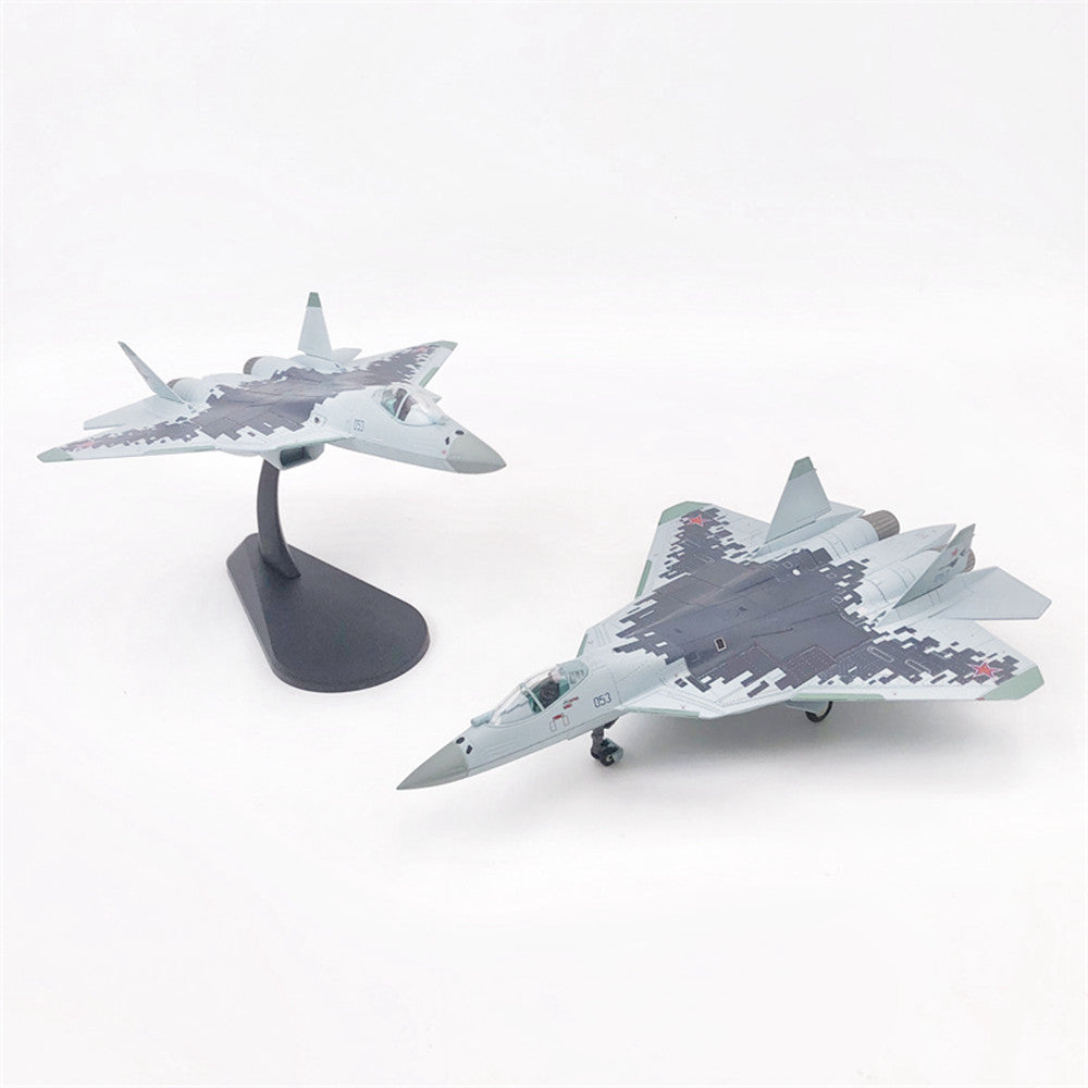 1/100 scale diecast Su-57 aircraft model