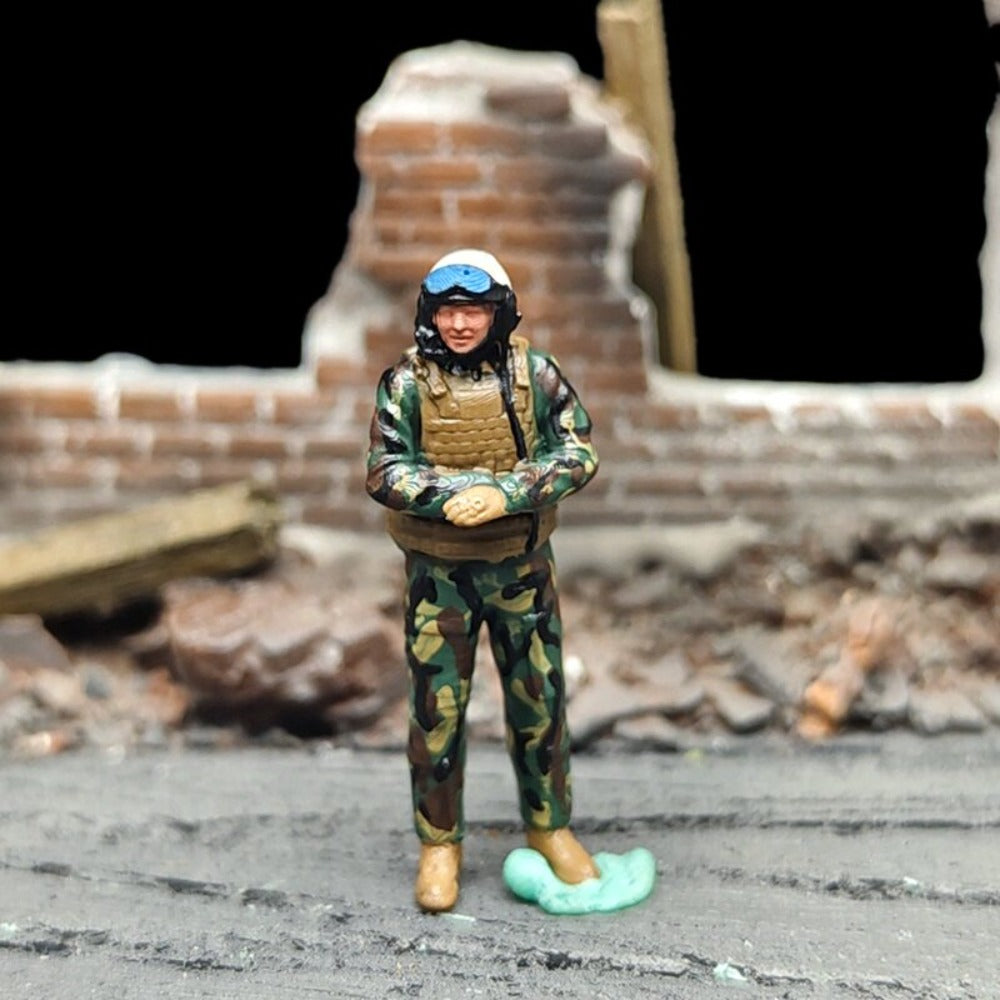 1/72 Scale M1 Abrams Tank Crew Soldiers Painted Figures for Model Dioramas