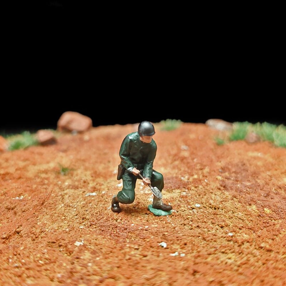 1/72 Scale WWII Army Soldiers Painted Figurines Set for Model Dioramas