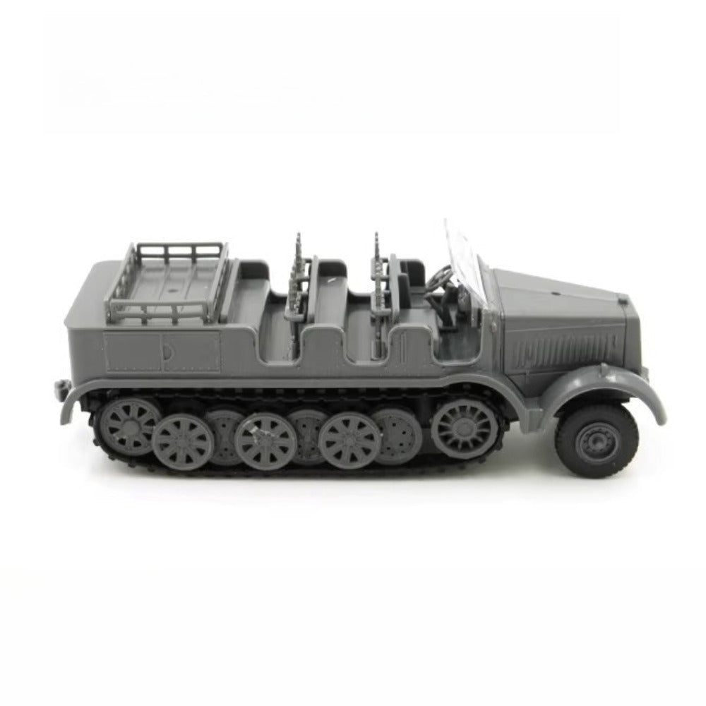 1/72 Scale Sd.Kfz. 7 WWII German Half-Tracked Artillery Tractor Military Vehicle Pre-built Plastic Collectible Model