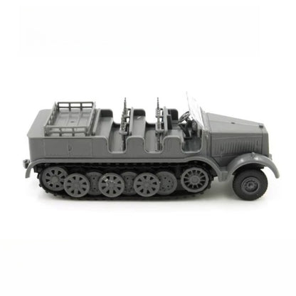 1/72 Scale Sd.Kfz. 7 WWII German Half-Tracked Artillery Tractor Military Vehicle Pre-built Plastic Collectible Model