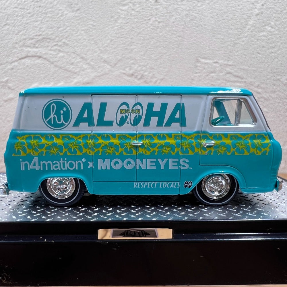 1/64 Scale 1965 Ford Econoline Van In4mation x MOONEYES Diecast Model Car