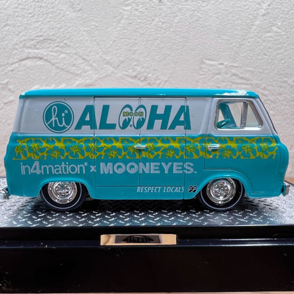 1/64 Scale 1965 Ford Econoline Van In4mation x MOONEYES Diecast Model Car