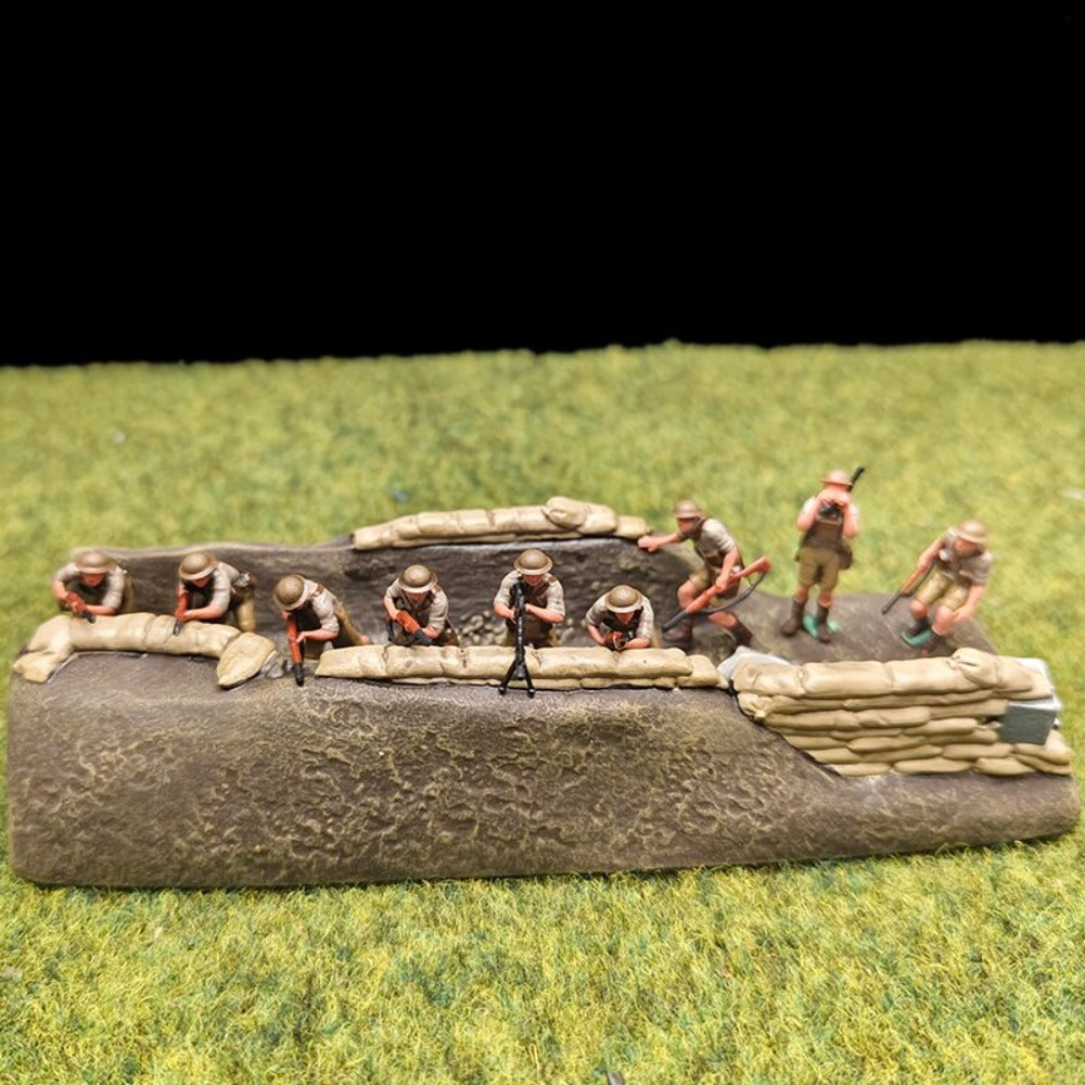 1/72 Scale WWII Soldiers Painted Figurines for Model Dioramas