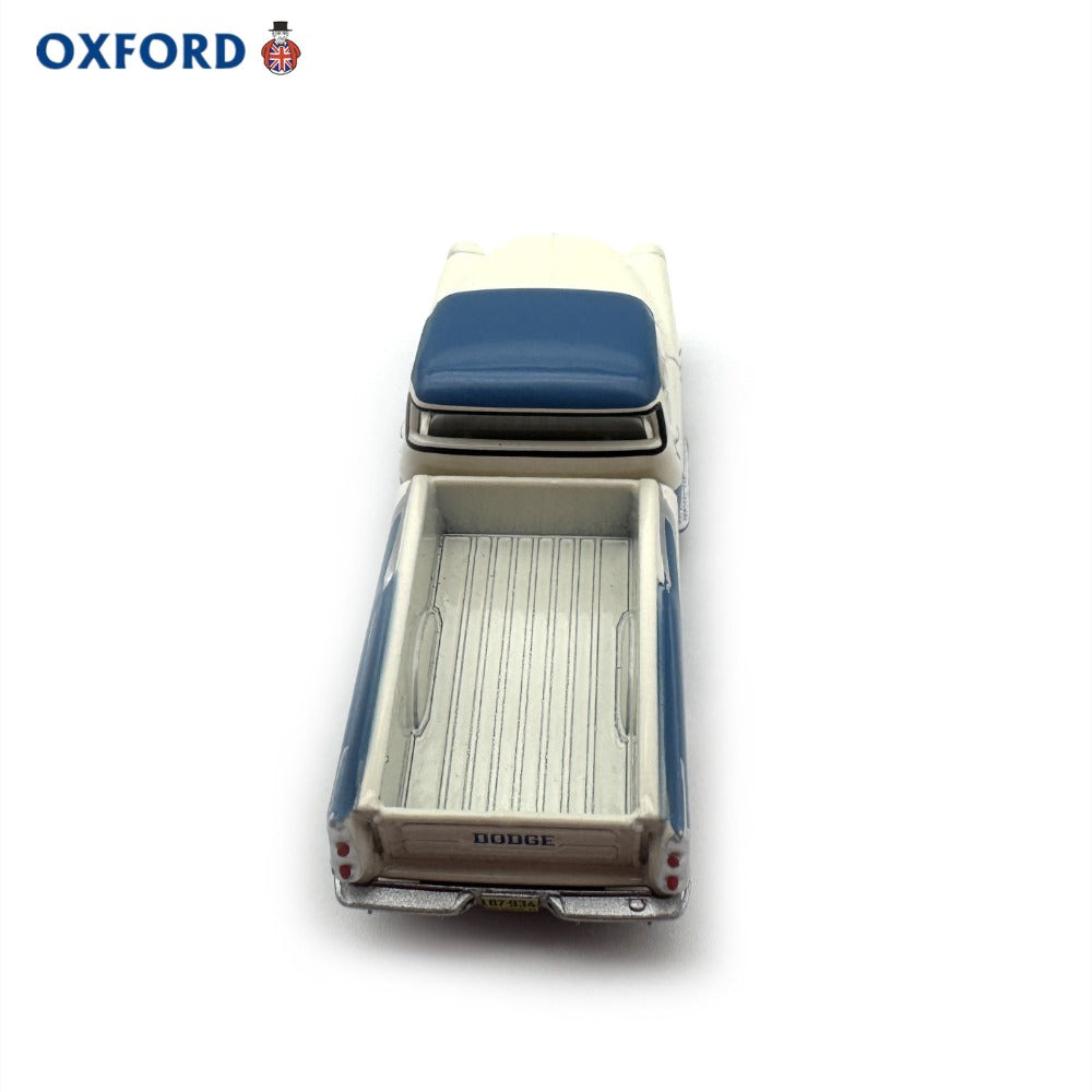 1/87 Scale 1957 Dodge D100 Sweptside Pickup Truck Blue Diecast Model Car