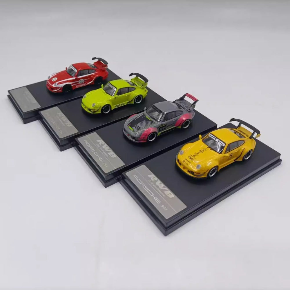 1/64 Scale RWB Porsche 911 (993) Sports Car Diecast Model