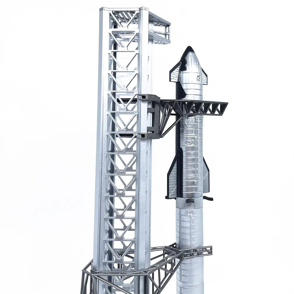 1/400 Scale SpaceX Starship Two-Stage Reusable Super Heavy-Lift Launch Vehicle SHLLV Diecast Model Rocket