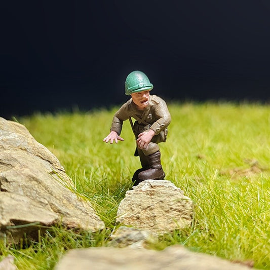 1/72 Scale WWII Polish Soldiers Painted Figurines for Model Dioramas