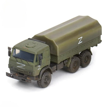 1/72 Scale KamAZ-5350 Mustang Russian Military Truck Pre-built Plastic Collectible Model