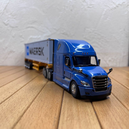 1/50 Scale Freightliner Cascadia Truck with Sea Container Diecast Model