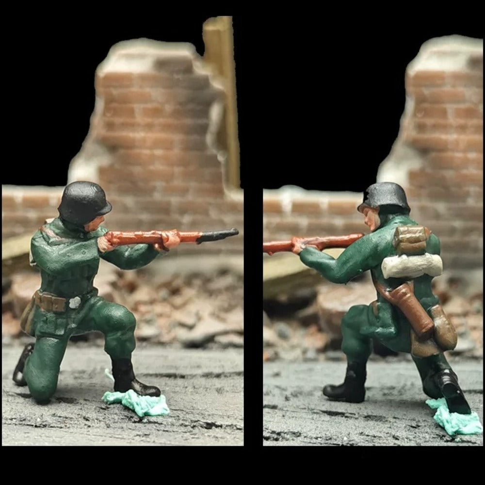 1/72 Scale German Soldiers Painted Figures Set for Model Dioramas
